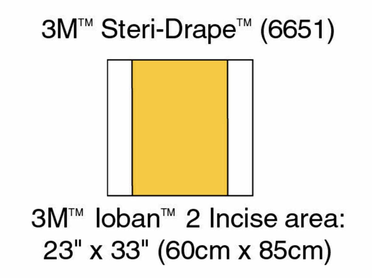 3M™ Ioban™ 2 Antimikrobiální incizní fólie 6651, sterilní