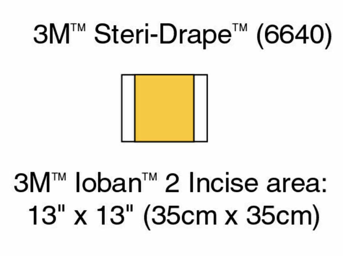 3M™ Ioban™ 2 Antimikrobiální incizní rouška, 6640, sterilní, incizní oblast 34 cm x 35 cm